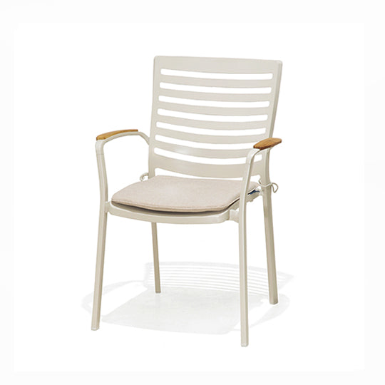 Pack 4 sillas blanco y madera Portals Carver